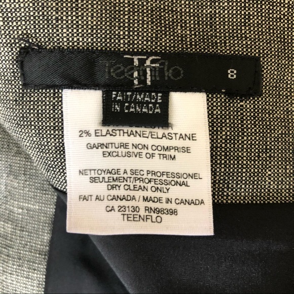 TEENFLO Stretch Linen Pencil Skirt Size 8 - Picture 5 of 8